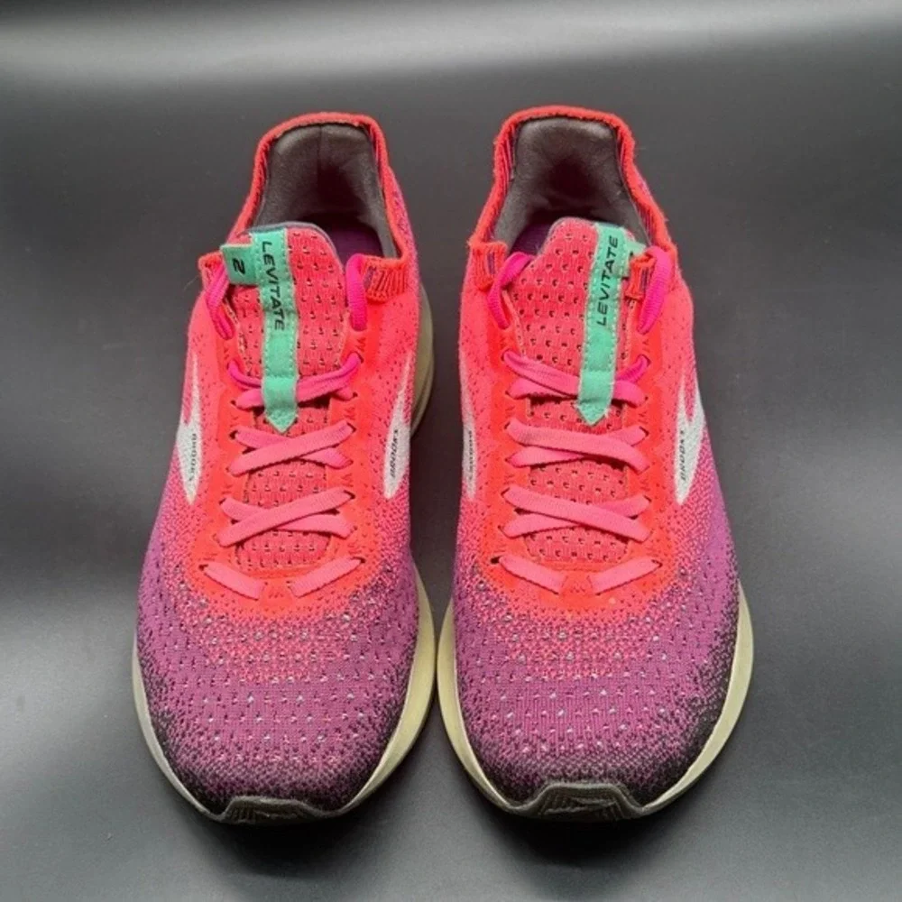 Brooks Levitate 2 Womens‎ Running Shoes Pink Purple Teal 1202791B678 Size 9